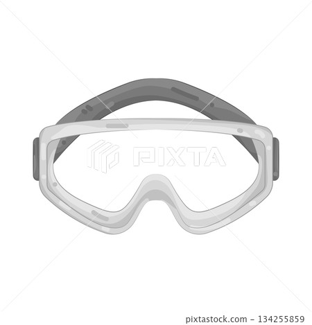 Illustration of safety goggles Illustration of safety goggles 134255859