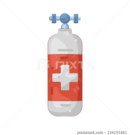 Illustration of oxygen tank  134255861