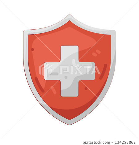 Illustration of medical shield  134255862