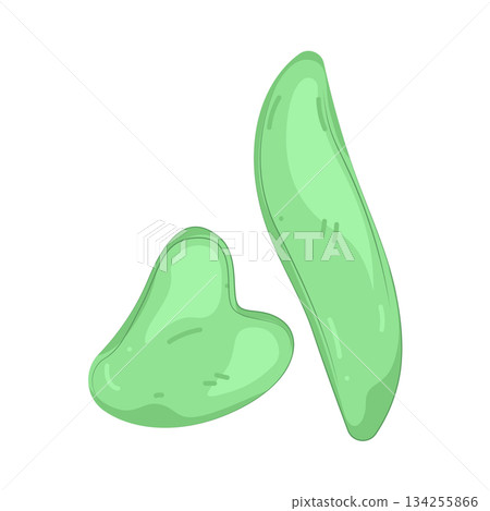 Illustration of gua sha stone Illustration of gua sha stone 134255866
