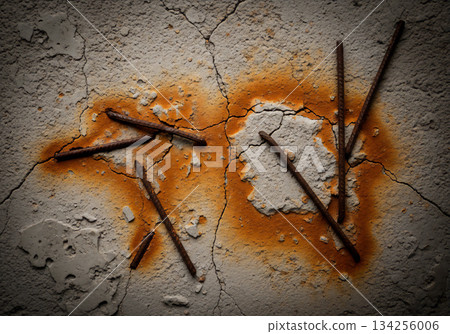 破損開裂的混凝土紋理背景 破損開裂的混凝土紋理背景 134256006