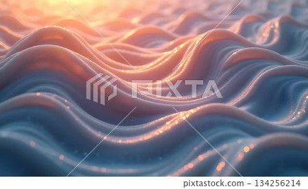 Sculptural Wavy Layers Creating A Dynamic Multi-Colored Visual Flow 134256214