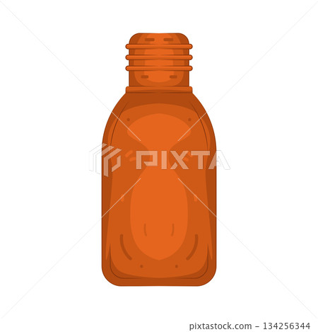 Illustration of cough syrup  134256344