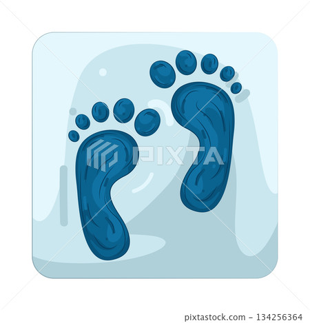 Illustration of footprint Illustration of footprint 134256364