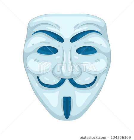 Illustration of anonymous mask Illustration of anonymous mask 134256369
