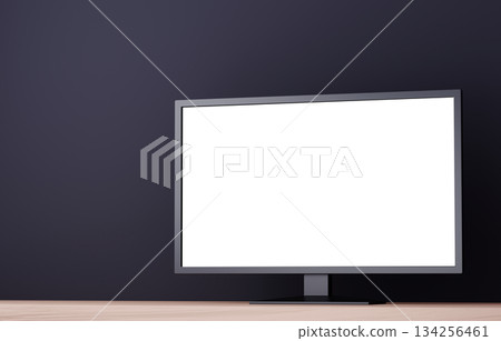 3D材質_電視_黑色背景 134256461