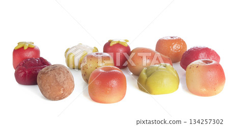 marzipan fruit or vegetable 134257302