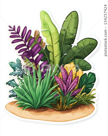 green plants isolated on white background green plants isolated on white background 134257424