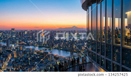 Evening view from Skytree 134257425