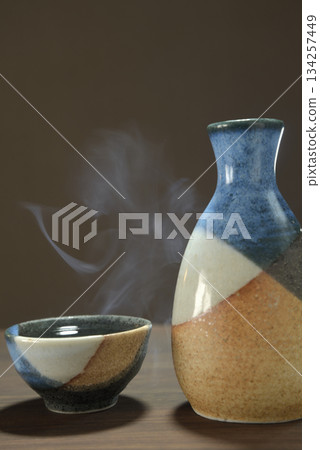 Steaming sake Steaming sake 134257449