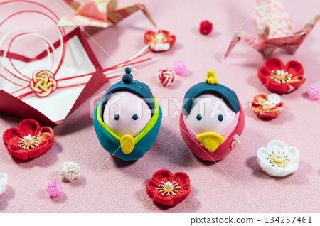Cute Hina dolls for the Girls' Festival 134257461