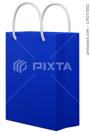 3D material_paper bag_blue 3D material_paper bag_blue 134257802
