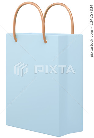 3D material_paper bag_light blue 134257834