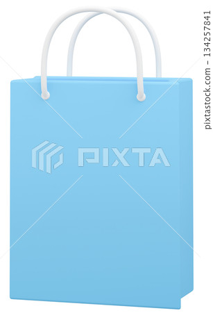 3D material_paper bag_light blue 3D material_paper bag_light blue 134257841