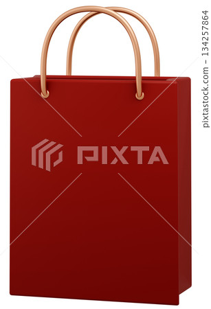 3D material_paper bag_red 134257864