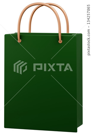 3D material_paper bag_green 134257865