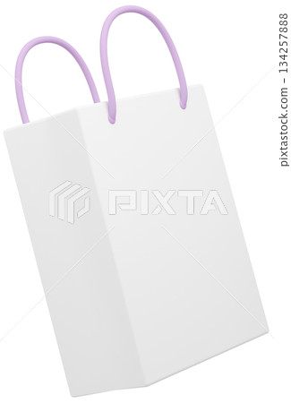 3D材質_紫色紙袋 134257888