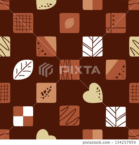 Bonbon chocolate pattern material 134257959