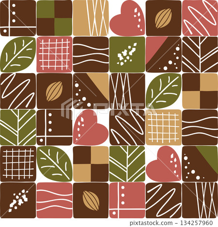 Bonbon chocolate pattern material 134257960