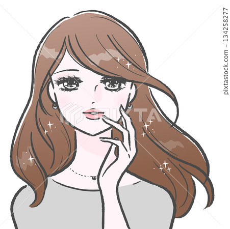 一位陷入恍惚的美麗女士 134258277