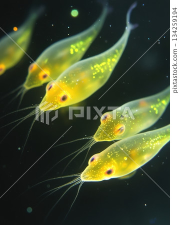 Stunning Yellow Aquatic Lifeforms Detailed Macro Photography Ocean Wildlife Sea Fish Deep Glow Rare 134259194