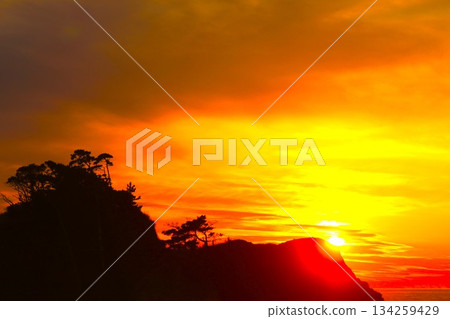 The best sunset on Dogashima in Japan The best sunset on Dogashima in Japan 134259429
