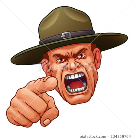 Drill Instructor Sergeant Bootcamp Army Soldier 134259764