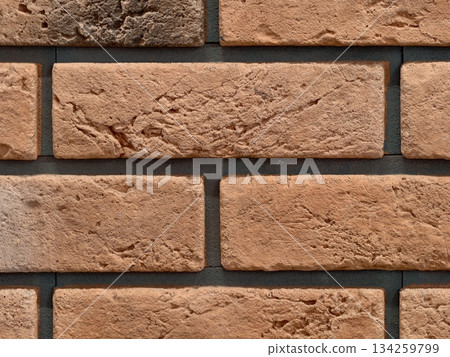 traditional brick facade, authentic handmade brick with earthy terracotta hues and rough mortar traditional brick facade, authentic handmade brick with earthy terracotta hues and rough mortar 134259799