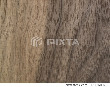 workshop test of wooden surface, close view of walnut grain on prototype table surface creation 134260028