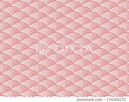 Crimson Seigaiha pattern Crimson Seigaiha pattern 134260235