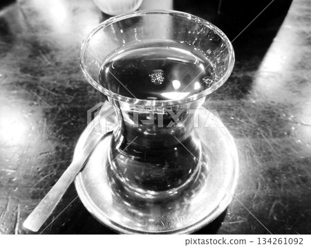 coffee in glass coffee in glass 134261092