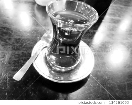 glass of water on black background glass of water on black background 134261093