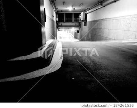 dark corridor in the dark room with light dark corridor in the dark room with light 134261536