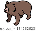 Cute bear. Brown bear. Isometric illustration. 134262623