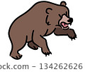 Cute bear. Brown bear. Isometric illustration. 134262626