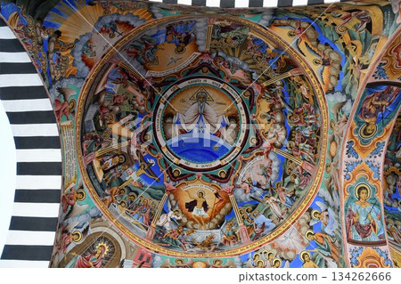 Fresco, Church of the Nativity, Rila Monastery, Rila Village, Bulgaria 134262666