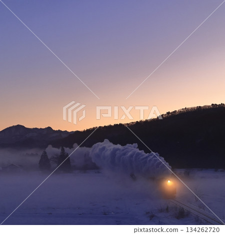 Banetsu West Line SL擁有雪景 134262720