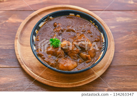 Handmade beef tendon curry 134263347