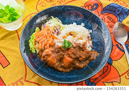 Beef tendon curry rice Beef tendon curry rice 134263351