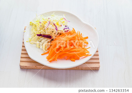 Homemade carrot rapée 134263354