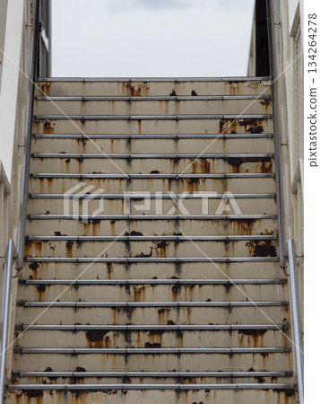 Rusty old steel stairs Rusty old steel stairs 134264278