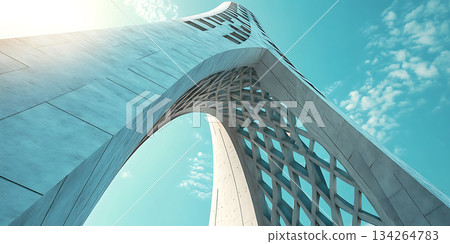 Stunning Architectural Design Modern Tower Vista 134264783