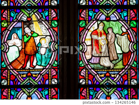 Saint Corentin cathedral, Quimper, finistere, brittany, france Saint Corentin cathedral, Quimper, finistere, brittany, france 134265146