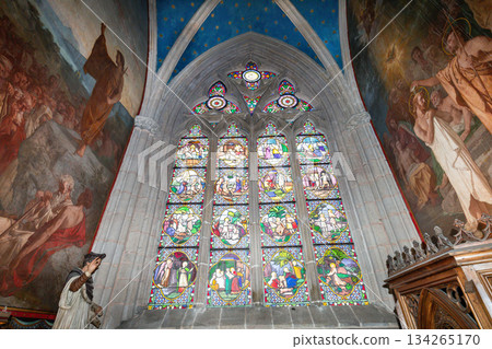 Saint Corentin cathedral, Quimper, finistere, brittany, france Saint Corentin cathedral, Quimper, finistere, brittany, france 134265170