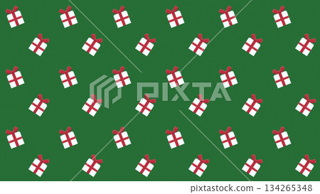 像素禮盒的聖誕風格圖案背景 134265348