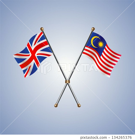 United Kingdom and Malaysia flag. Vector Illustration United Kingdom and Malaysia flag. Vector Illustration 134265376
