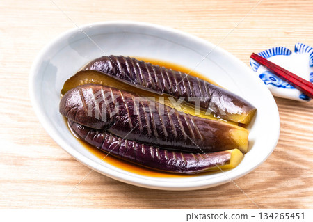 Boiled eggplant with eggplant 134265451