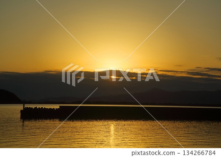 琵琶湖的日落 134266784