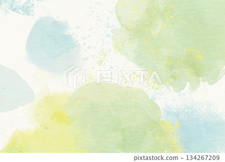 Background material_watercolor texture_green 134267209
