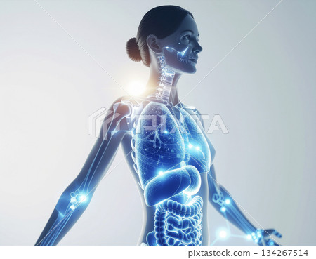 Normal Female Body Visual Abstract visual of a female human body... - Stock Illustration ...